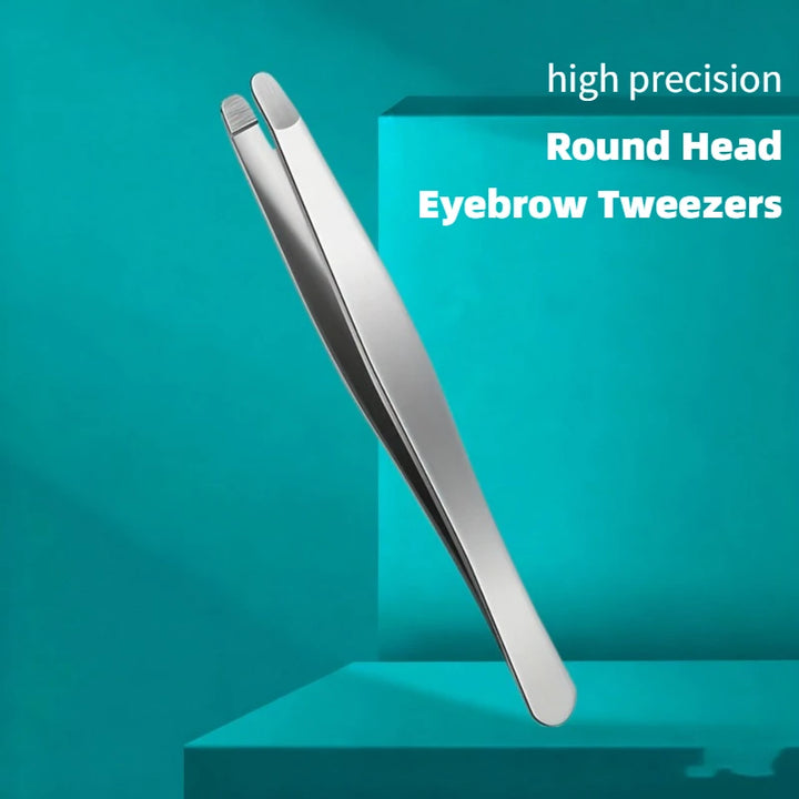 Heavy-Duty Stainless Steel Professional Eyebrow & Facial Hair Tweezers with Sharp Tips - Compatible for Eyebrows, Beards  Gift