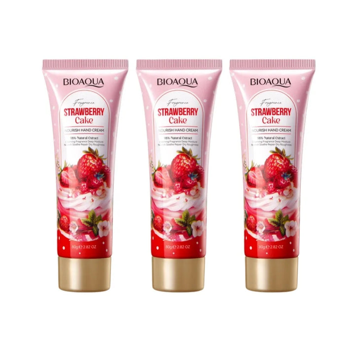 BIOAOUA Strawberry Cake Nourishing Hand Cream Deep Hydration Moisturizing Remove chapping Hand Cream Beauty Skincare