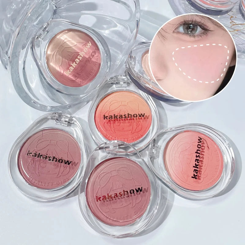 Kakashow Youthful Gradient Blush - Natural Nude Shade,  Easy-to-Blend Formula with Long-lasting Matte Finish,