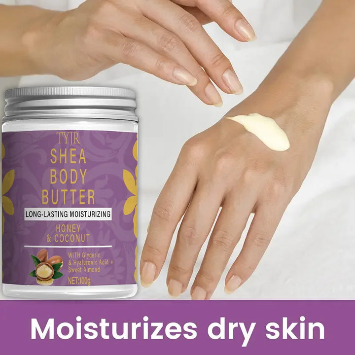 Shea Butter Moisturizing Body Cream, Softer and Moisturizes Skin, Tightens Skin, Makes Skin More Brightens and Shiny, and Moisturizes Body Massage, Suitable for Dry and Cracked Skin
