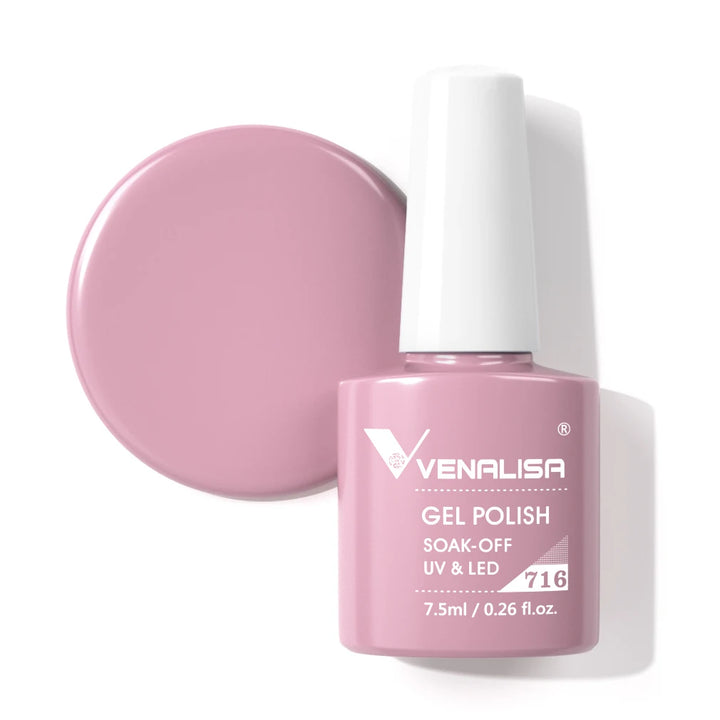 Venalisa HEMA TPO FREE Nail Gel Polish Glitter Gorgeous Full Coverage Soak Off UV LED French Nail Jelly Pink Nude Collection