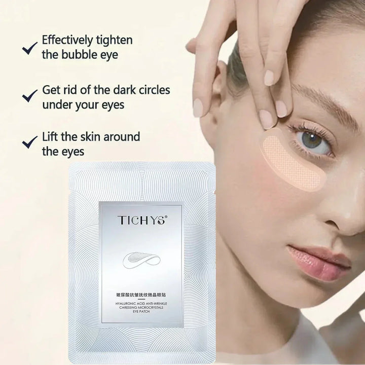 Hyaluronic Acid Anti-Aging Micro-Needle Eye Patch Brightening Rejuvenate Eye Area Dispelling Dark Circles Instant Effect Unisex