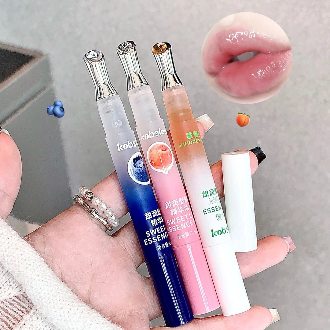 Peach Lip Oil Hydrating Mirror Lip Gloss Moisturizing Non-sticky Lip Tint Lips Plumper Autumn and Winter Lips Care Serum Primer