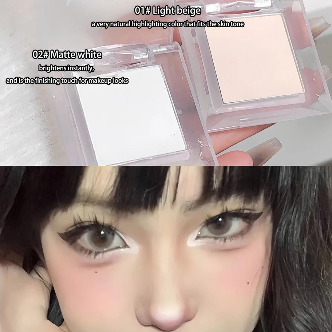 Single Color Matte Eyeshadow Palette, Base Primer Highlighter Smoky Eye Shadow, Face Contour Brightening Makeup Cosmetics