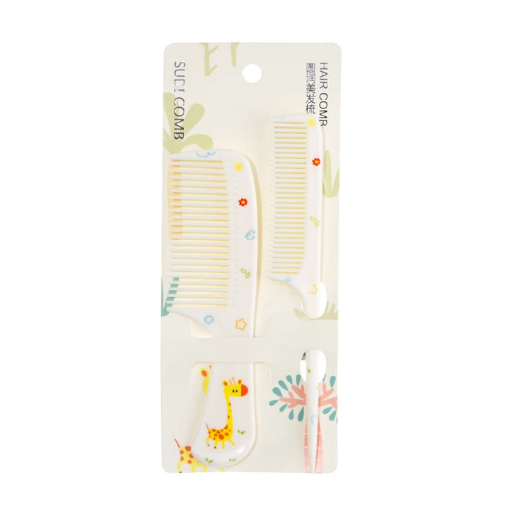 2pcs Cute Cartoon Animal Pattern Hair Comb Set, Fine Tooth Rat Tail Comb,  Baby Comb,Wide-Tooth Detangling Brush, Finishing Comb