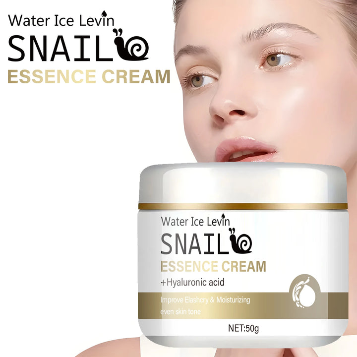 Snail Sticky Moisturizing Cream - Day and Night Cream Contains Niacinamide, Hyaluronic Acid, and Vitamin E for All Skin Types - Firming, Improving and Smoothing Skin Care for Winter and Autum Use