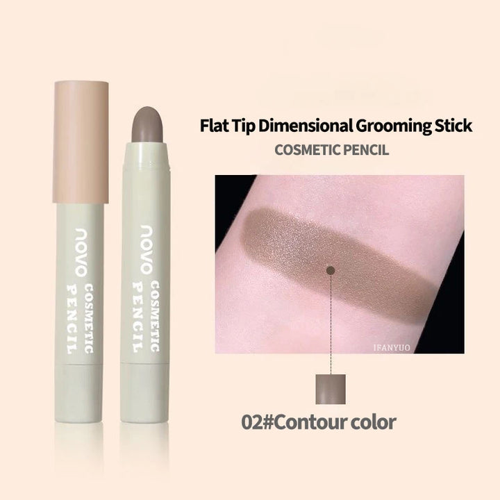 Matte Grey Contour Stick Nose Shadow Cream Three-Dimensional Facial Bronzer Concealer Cosmetics Pearl White Highlighters Makeup