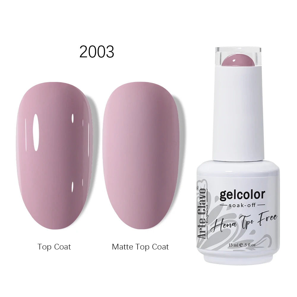 Arte Clavo 15ml HEMA TPO FREE Gel Nail Polish Pink Hybrid Nail Manicure Semi-permanent Enamels Varnish For UV LED Nails Supplies