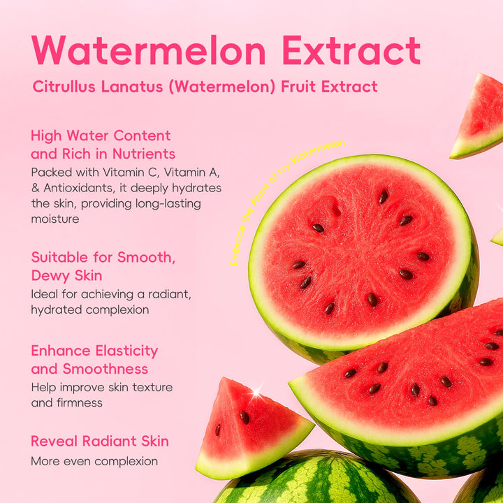 QUIYUM 2Pcs Watermelon Skin Care Set, Hyaluronic Acid Lip Balm 3g + Niacinamide Hand Cream 30g Moisturizing Hand Lip Repair Kit