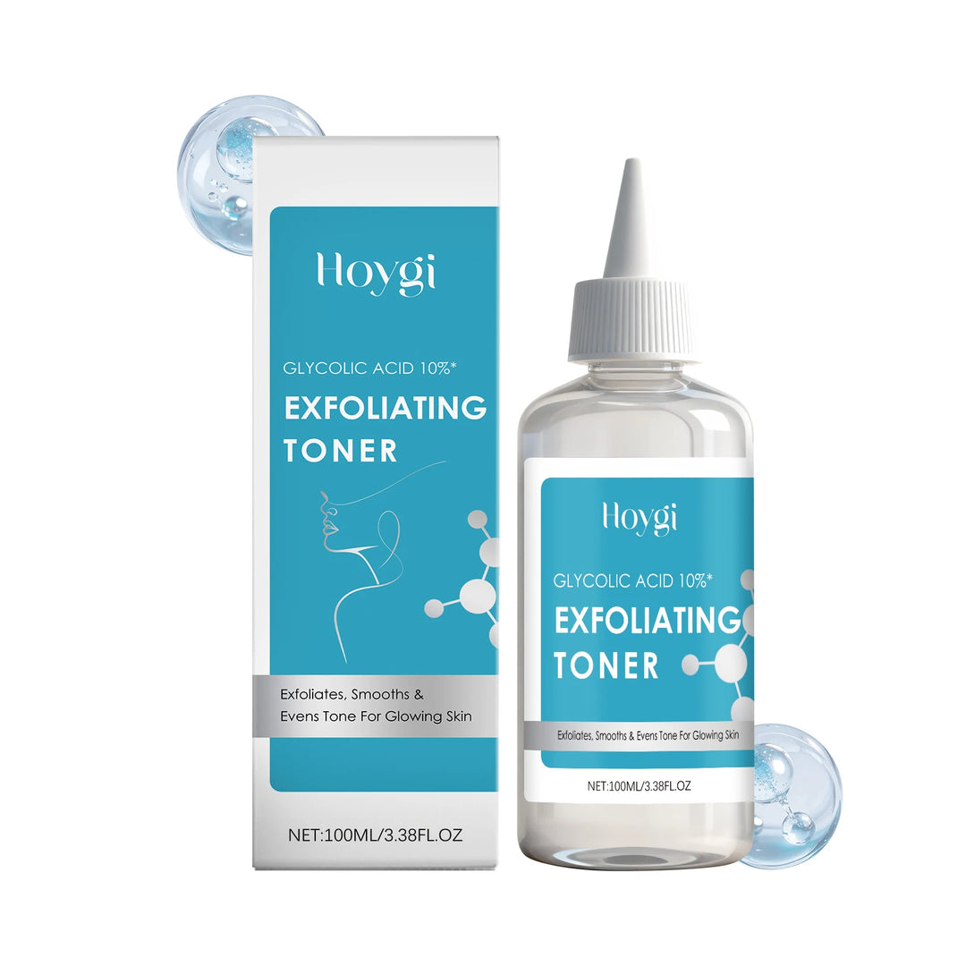 Glycolic Acid 10% Toner Clarifying Dead Skin Removal Even Skin Tone Exfoliation Anti Acne Nourishing Moisturizing Face Serum