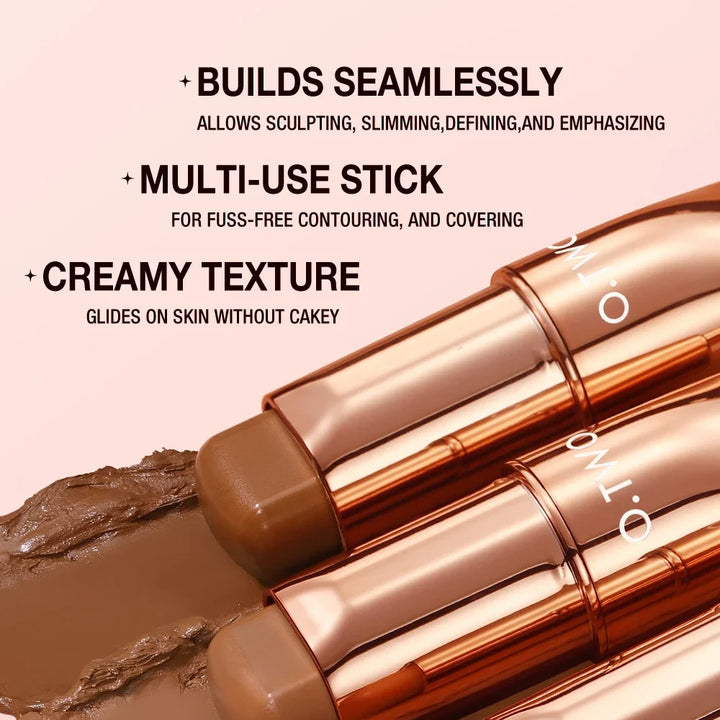 O.TWO.O Contour Stick Cream Long-wear Lightweight Brighten Stick Easy to Sculpt Face Concealer Bronzer Contouring Makeup Pen