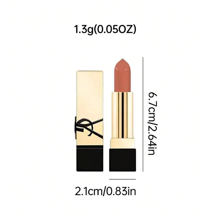 YSL Rouge Pur Couture Satin Lipstick Mini NM Nu Muse 1.3g Moisturizing Long Lasting Lipstick with Ceramides Nourishing Lip Care