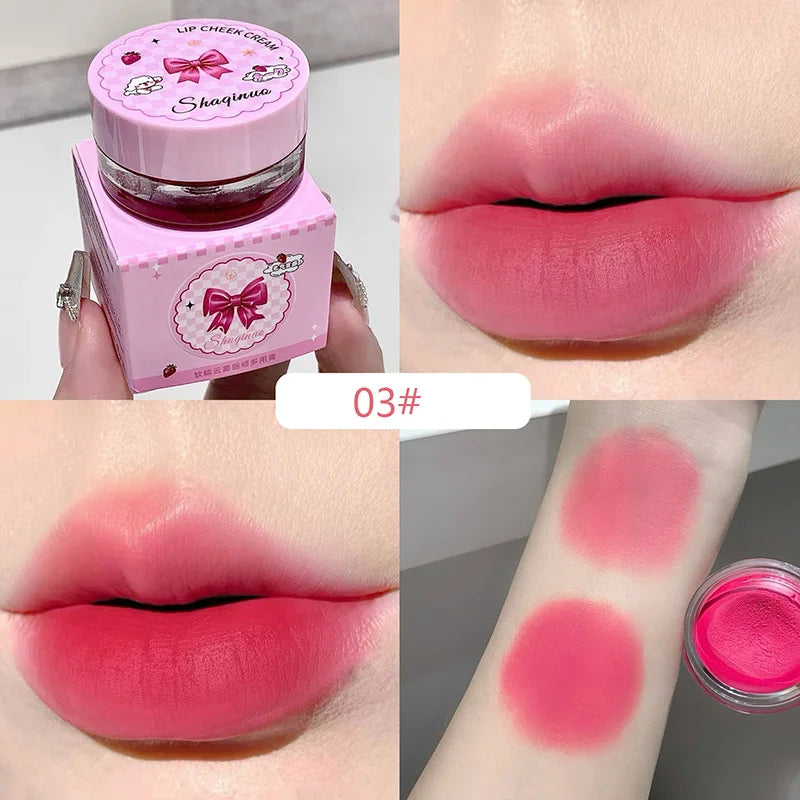 Matte Lip Mud Pot Velvet Mist Lip Glaze Waterproof Low Saturation Lip Tint Milk Orange Pink Lipstick Korean Dupe Makeup Girls