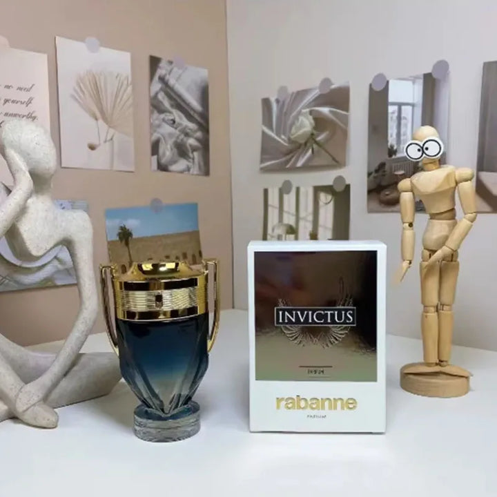 100ML 3.4FL.OZ Men's Perfume Woody Aquatic Notes Fresh Ocean Fragrance Spray Parfum Warrior Trophy Perfume Long-lasting Male