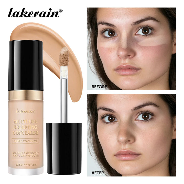 Waterproof Liquid Concealer Matte High Coverage Oil Control Cover Acne Dark Circles Foundation Modify Face Contouring Cosmetics