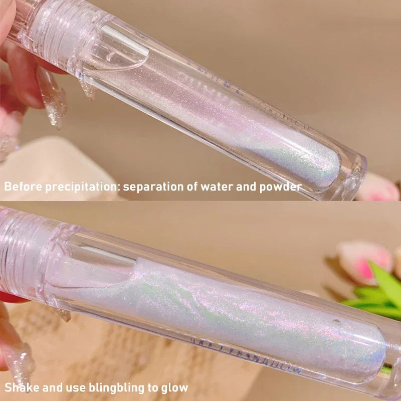 Diamond Liquid Highlight Face Glittering High Gloss Pearlescent Brighten Eye Shadow Korean Water Light Face Boost Luster Makeup