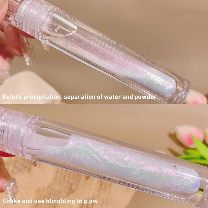 Diamond Liquid Highlight Face Glittering High Gloss Pearlescent Brighten Eye Shadow Korean Water Light Face Boost Luster Makeup
