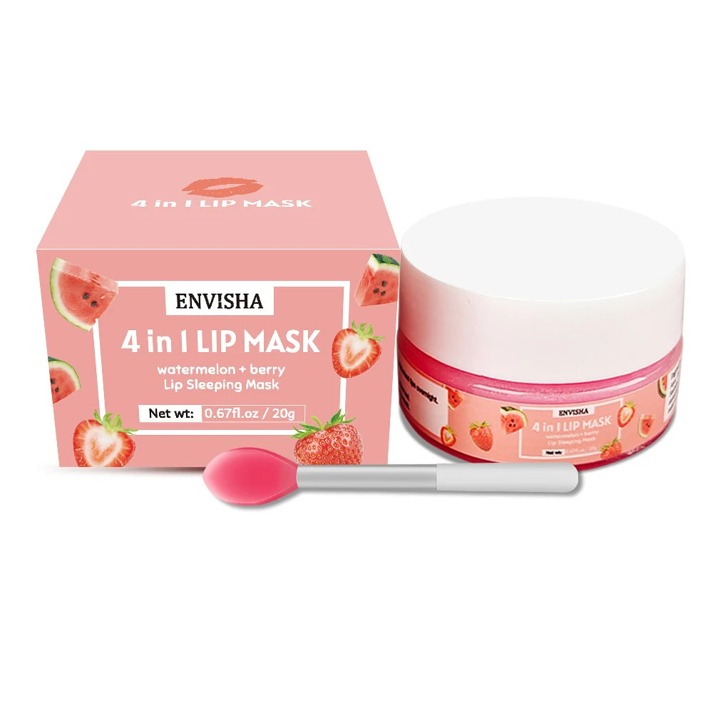ENVISHA Beauty Health Lip Mask Skin Care Sleep Hydrated Maintenance Lip Scrub Cream Anti Drying Nourish Protect Exfoliating