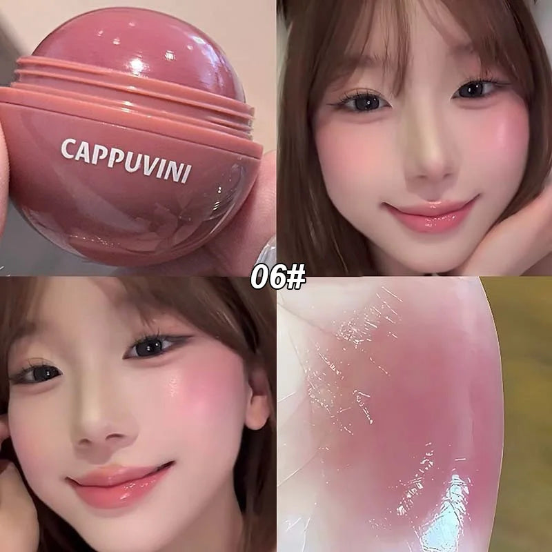Juice Face Blusher Smooth Cheek Eye Cream Blush Mirror Natural Look Brighten Highlighter Balm Rouge Waterproof Contour Makeup