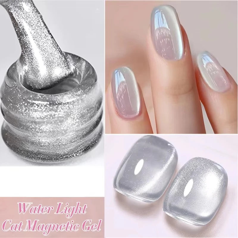 BORN PRETTY Sparkling Glass Bead Cat Magnetic Gel Nail Polish Flash White Spar Red Color Semi Permanent Soak Off UV Gel Varnish