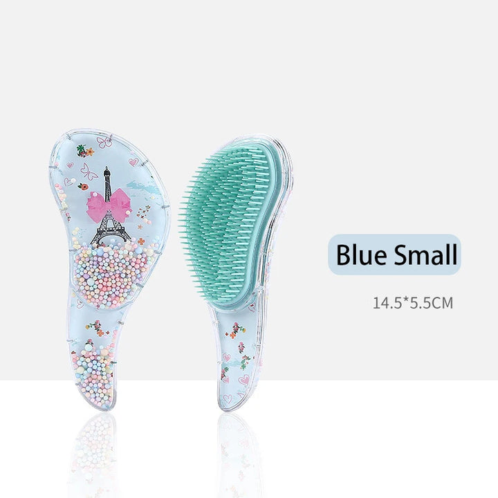 2025 New Cute Children's Horn Comb Cartoon Transparent Comb Anti Knot Fashion Massage Comb Smooth Hair Comb Hairdressing Comb