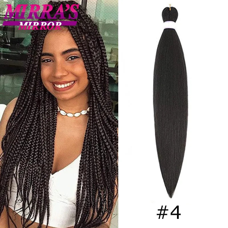 Pre Stretched Braiding Hair Ombre Jumbo Braids Hair Extensions YAKI Straight Synthetic Braid 1/3/6/8/10 Pcs Bulk Mirra's Mirror
