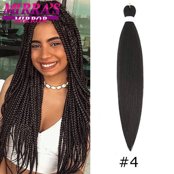 Pre Stretched Braiding Hair Ombre Jumbo Braids Hair Extensions YAKI Straight Synthetic Braid 1/3/6/8/10 Pcs Bulk Mirra's Mirror