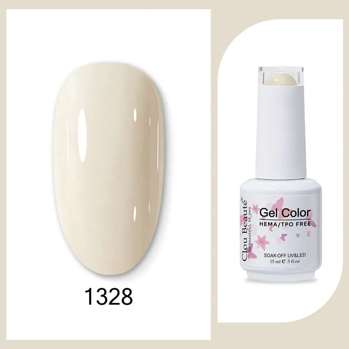 Clou Beaute 15ml Red Black White Green Neon Gel Nail Polish Base Top Coat Velvet Top 400 Colors Semi Permanent Gel Nail Varnish