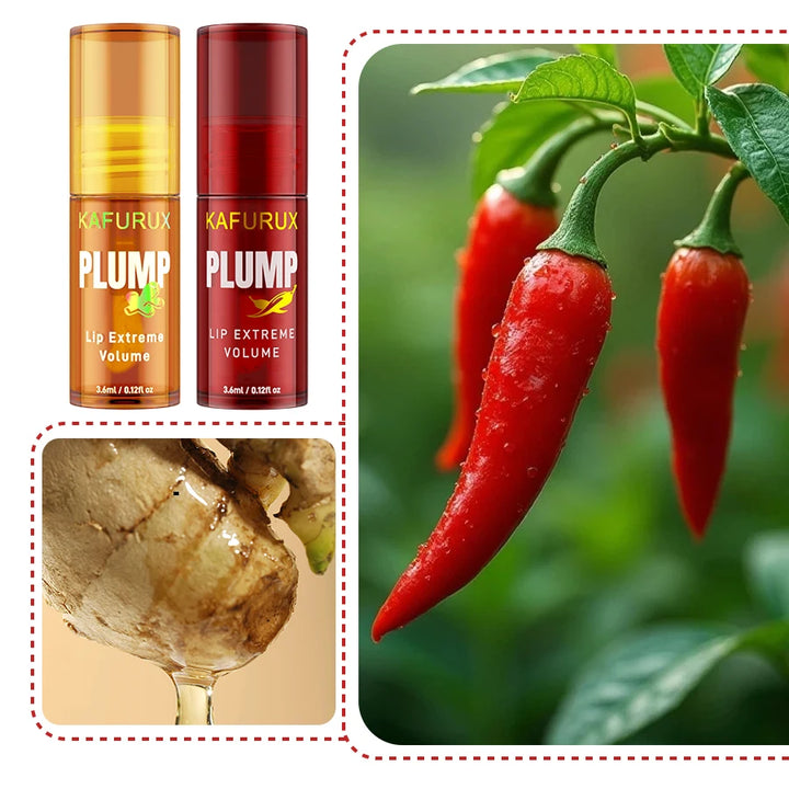 2PC Lip Plump Long Lasting Lip Oil Moisturizing Lip Gloss Serum Instant Volumising Essence Oil Repair Lip Fine Lines Increase El