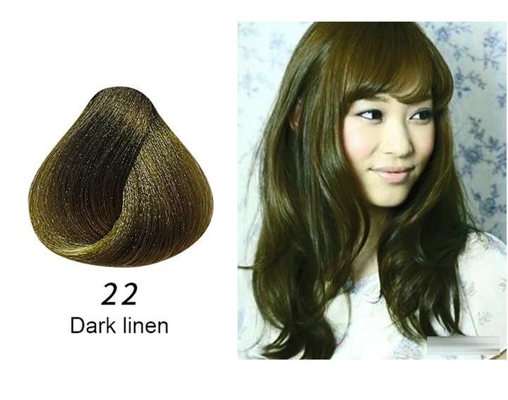 Mokeru Natural Organic Brown Hair Color Permanent Hair Coloring Shampoo Long Lasting Hair Dye Shampoo For Women Professional Dye