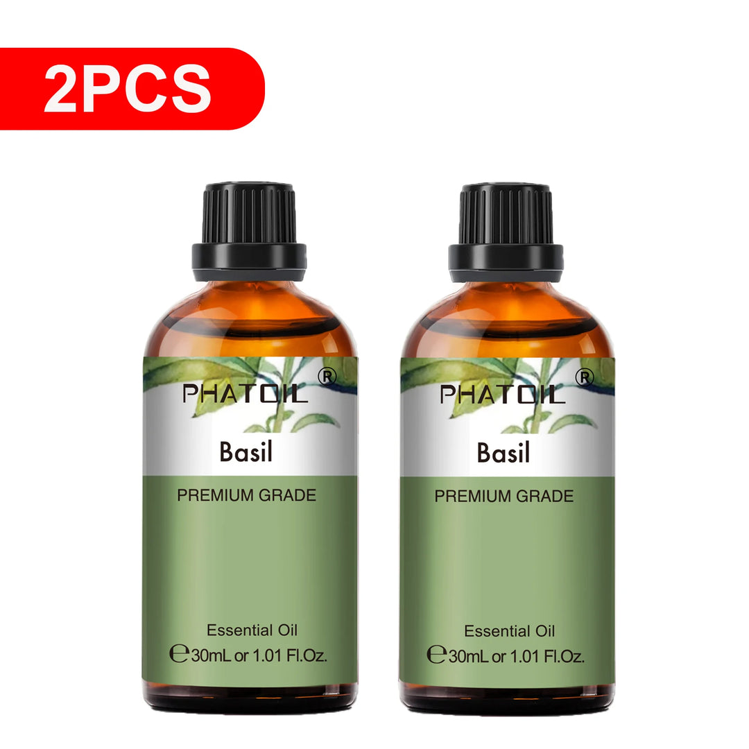 PHATOIL 2PCS Natural Essential Oils Set 30ml Bergamot Lemon Ylang Ylang Lavender Jasmine Vanilla Eucalyptus Aroma Essential Oils