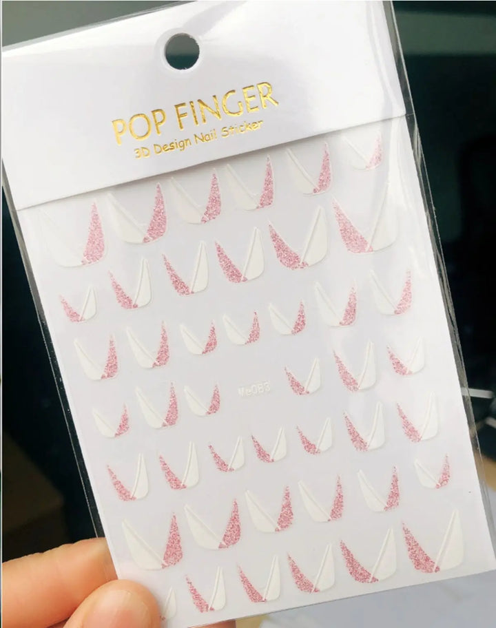 Nail Art Stickers Water Decals Eyes Stripe Nail Art Decorations for Manicure Accessories Press on Nails Foil Stickers and Decals