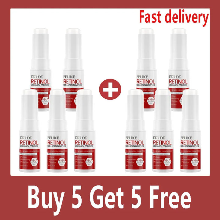 Retinol Eye Cream Collagen Multibalm Stick Reduce Wrinkles Eye Bag Hyaluronic Acid Anti Dark Circle Puffiness Eye Care Products