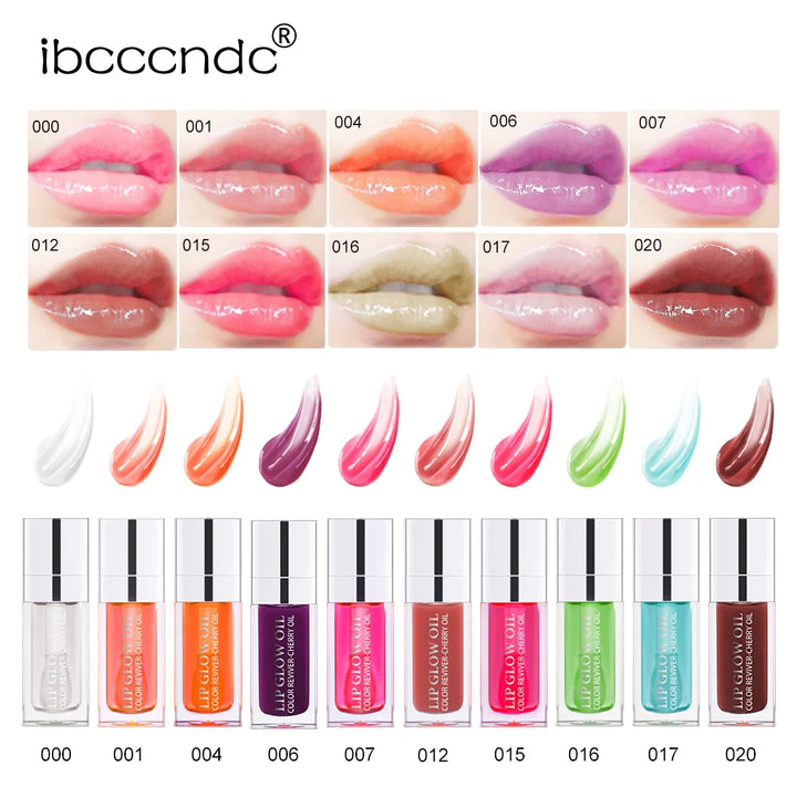 Lip Oil Plumping Lip Gloss Crystal Jelly Moisturizing Makeup Sexy Plump Lip Glow Oil Tinted Lip Plumper