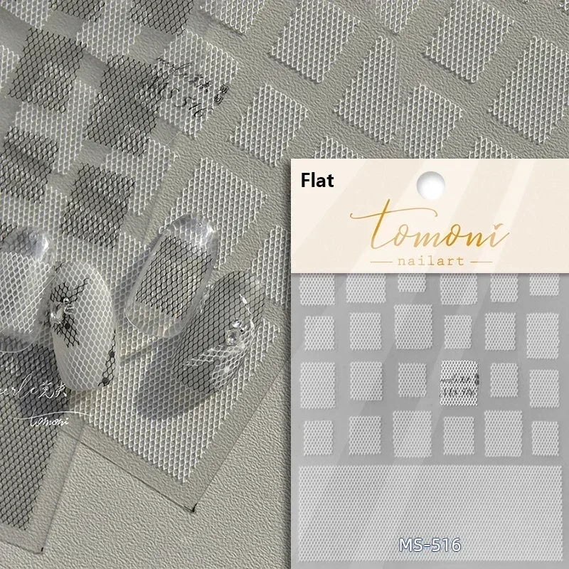 1pcs White 5D Pearl Lace Wave Lines Nail Art Stickers Elegant Exquisite Nail Decoration Decals DIY Self Adhesive Transfer Slider