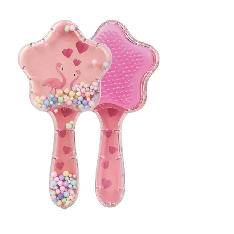 New Kids Star Magic Combs Anti-static Massage Unicorn Hair Brushes Tangle Detangle Shower Massage Hair Brush Comb