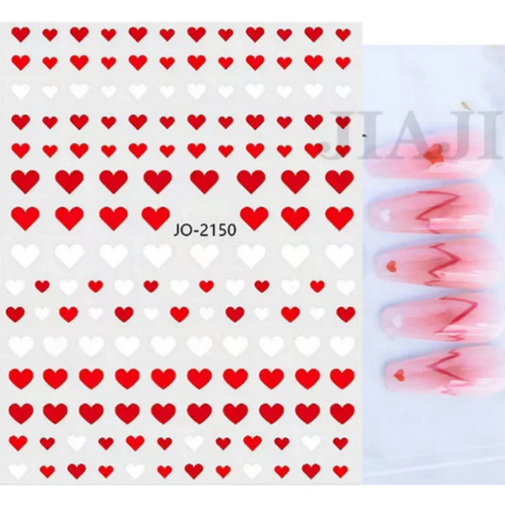 1PCS Laser Love Letter Nail Sticker Nail Art Decoration Flower Star supplies Decals Press On Nails Stickers Parts