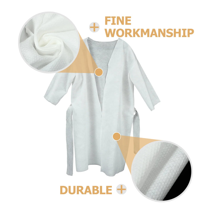 Cotton Disposable Bathrobe Thickened Hotel Shower Wear Travel Robe White Skirt Kimono Towel Set Home Textile Towels