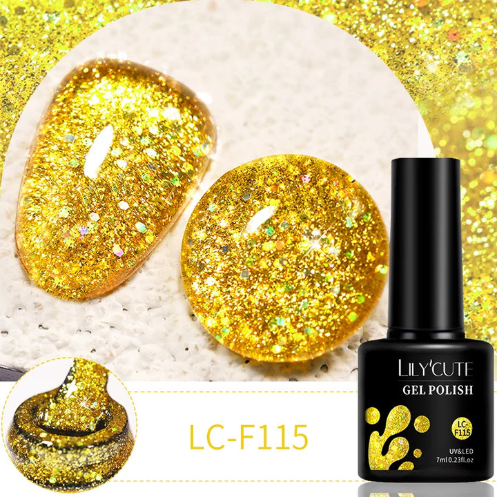 LILYCUTE 7ml 9D Cat Magnetic Gel Nail Polish Iridescent Magnet Semi Permanent Soak Off UV LED Manicure For Nail Art Gel Varnish