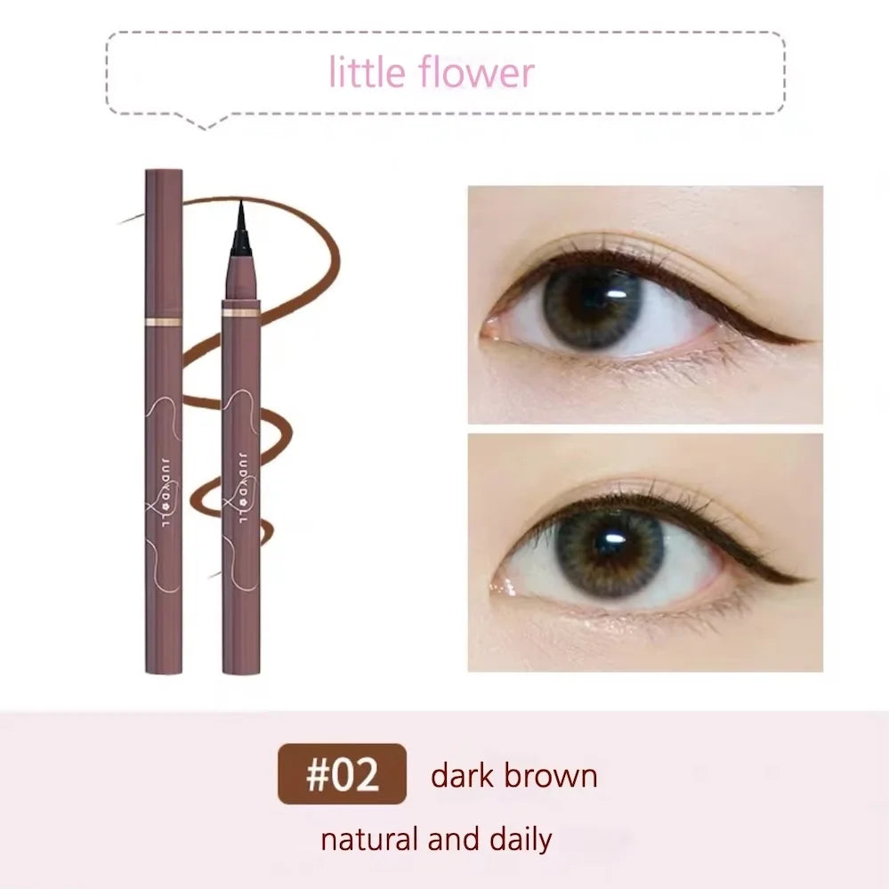 JUDYDOLL Ultra-fine Liquid Eyeliner Skinny Curved Brushwork Long lasting Waterproof Anti Shake Fast Drying Slim Enlarged Eyes
