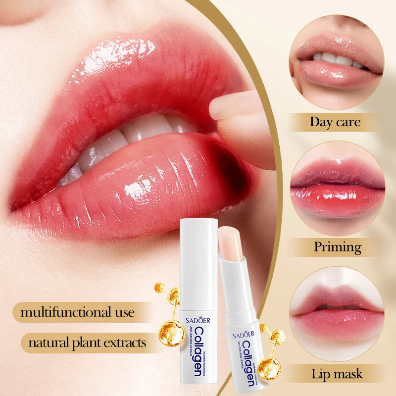 1/3/5PCS Collagen Lip Balm Moisturizing Anti-Cracking, Brightening & Repairing Lip Care with Nourishing Hydration ﻿