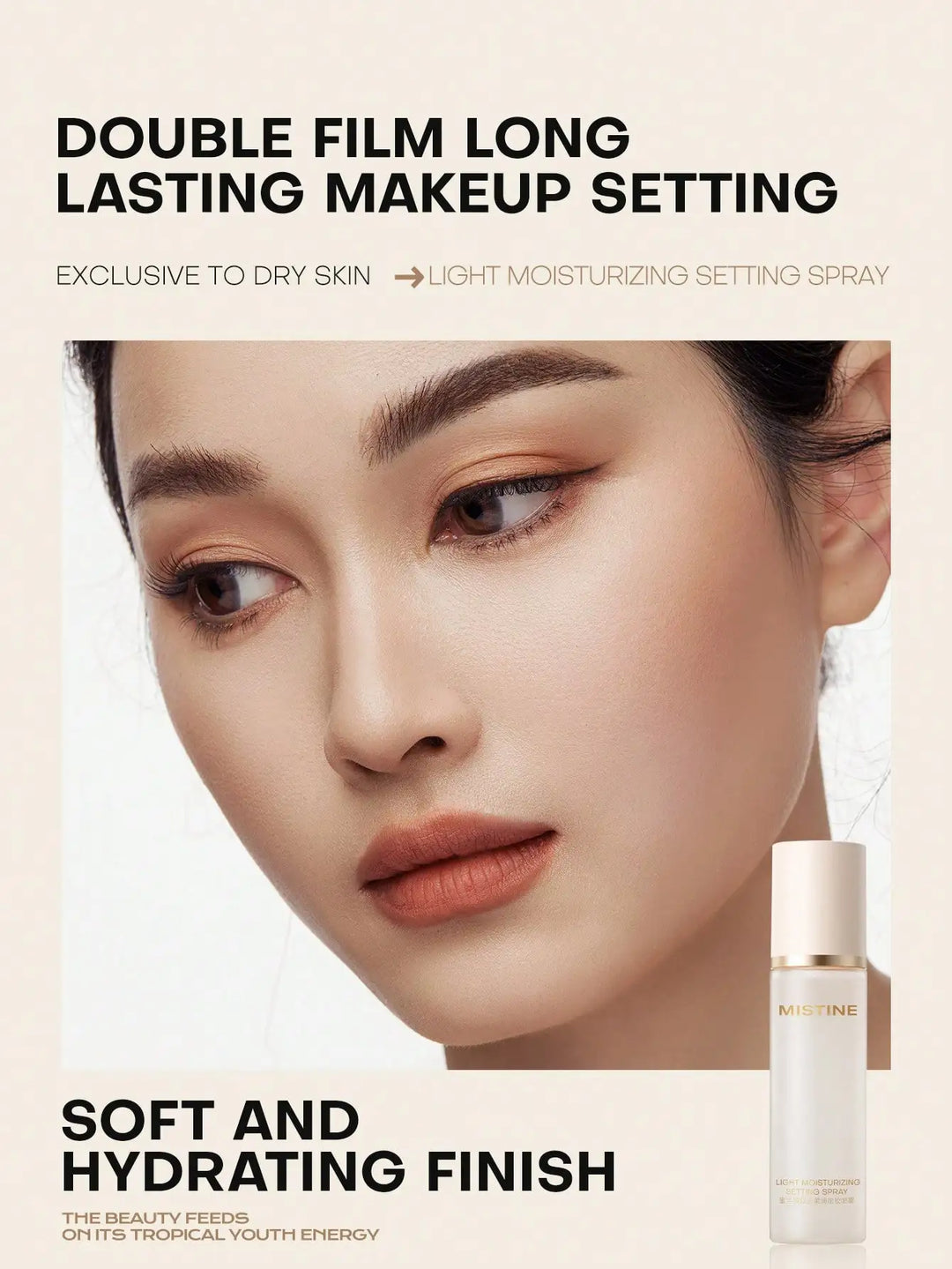 Mistine Makeup Setting Mist for Long Lasting Makeup effect Oil Control & Nourishing Matte Setting Spray 100ml 1 Pack