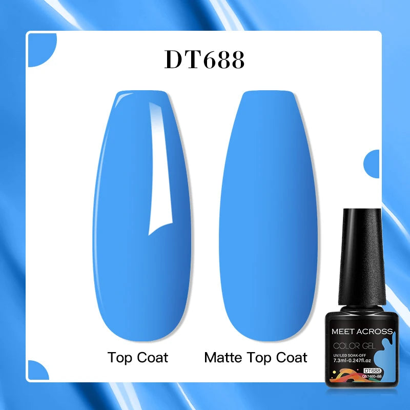 MEET ACROSS 7ml Porcelain White Cat Eye Gel Polish Holographic Glitter Magnetic Galactic Effect Gel Nail Polish Soak Off UV Gel