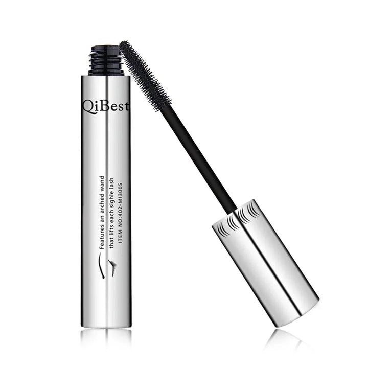 Qibest Silver Tube Mascara Waterproof Long & Curling Black Eyelashes Easy Removal No Dizziness Everlastingly Lasting