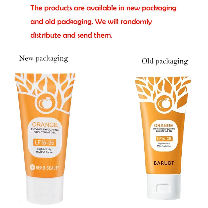 50g Orange Exfoliating Gel For Facial Body Gentle Orange Facial Scrub Body Cleansing Gel Dead Skin Remover Scrub Skin Cleaning
