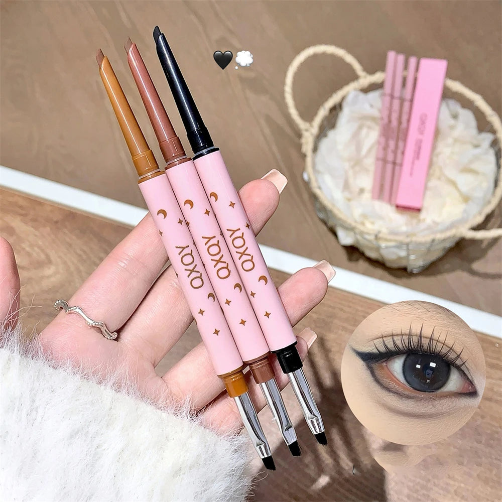 Punk Red Eyebrow & Eyeliner Gel 2 In 1 With Angled Brush Smudge-Proof Waterproof Creamy Smooth for Brows & Under Eye Makeup