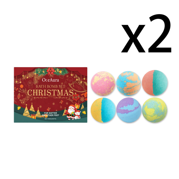 Christmas Colorful Foam Shower Ball Softening Keratin Aromatherapy Take Bath Relieve Fatigue Shower Cleaner Christmas Bath Bombs