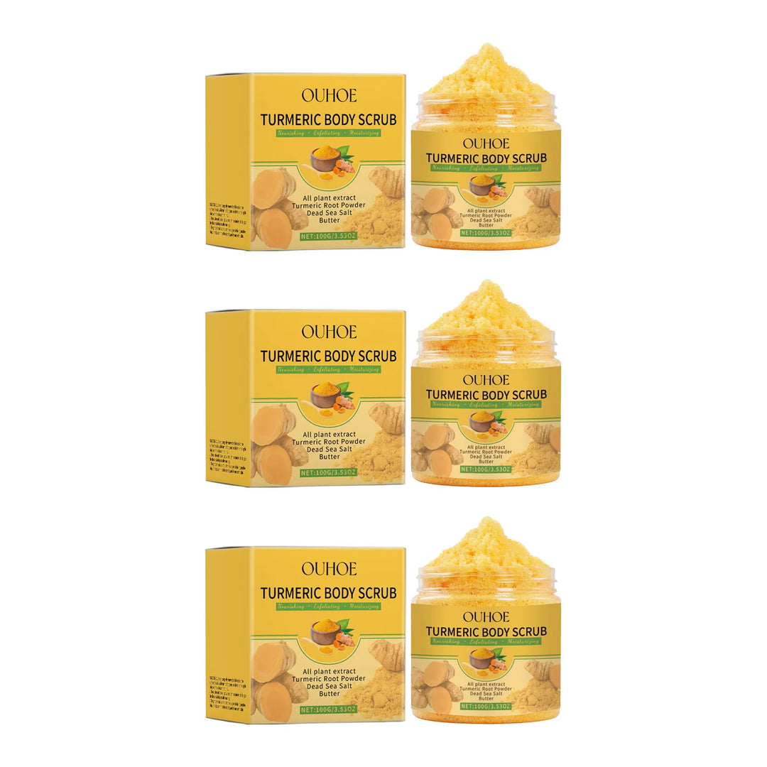 Turmeric Body Scrub Gentle Exfoliating Remove Dead Skin Pore Cleansing Hydrating Natural Brightening Skin Smoothing Skin Care
