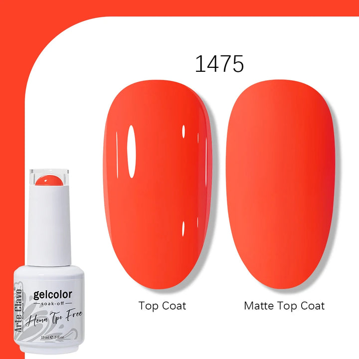 Arte Clavo Solid Color Gel Nail Polish 15ml Soak Off UV LED Gel Semi-Permanent Glitter Polish For Manicure Nail Art Salon Gel