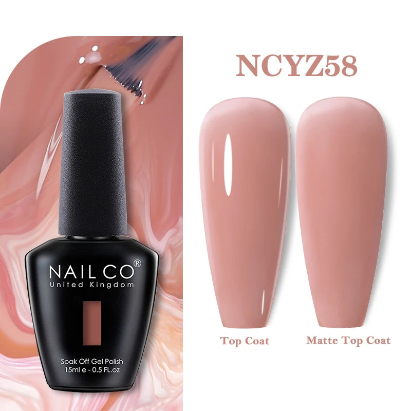 NAILCO 131Colors Vernis Semi Permanent UV Varnish Gel Nail Polish Nails Art Gel Manicure TOP BASE Varnish Hybrid